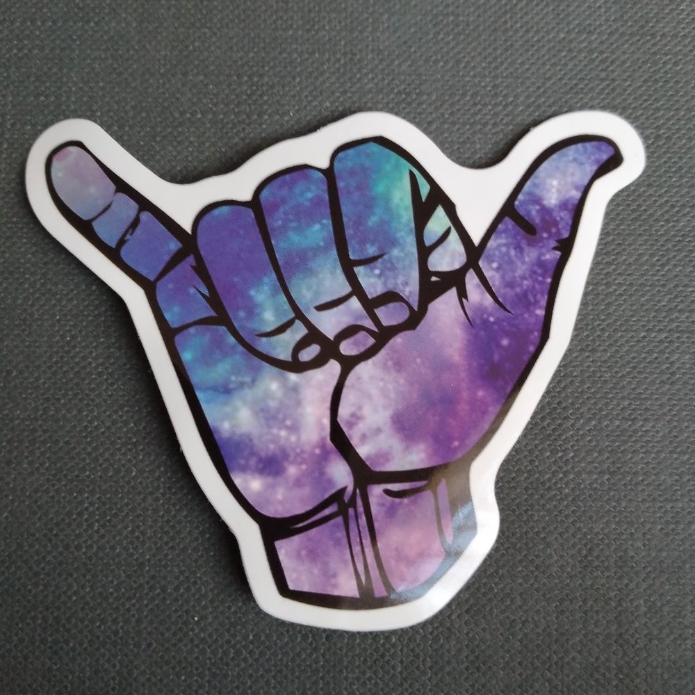 Hang loose sticker